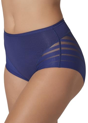 Leonisa Women's No Show Invisible Comfy Tummy Control Classic Panty,Blue,X-Large