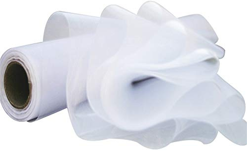 Time to Sparkle 2PCS 26m X 29cm Sheer Organza Roll (White) | Fabric Chair Cover Sash Bows Table Runner Sashes Swags Wedding Party 38+ Colors Option
