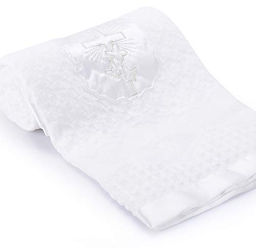 Booulfi Baby Decke Bestickt Taufan Babydecke Personalisiert Baby Kinderwagen Decke Neugeborenen,Taufe Geschenk, 90x120cm