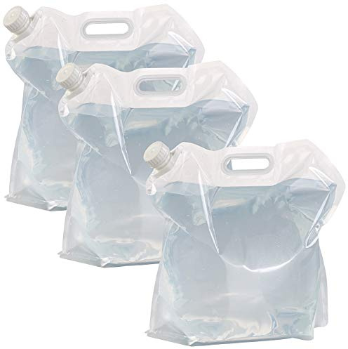 Semptec Urban Survival Technology Faltkanister: 3er-Set Flach Faltbare Wasserkanister mit Tragegriff, 10 Liter (Camping-Wasserkanister faltbar, Wasserbehälter Camping, Zip)