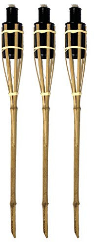 Moritz - Antorchas de bambú para jardín (3 unidades, 90 cm)