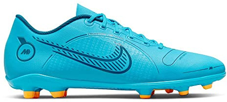 NIKE Vapor 14 Club FG/MG - Zapatillas de fútbol Unisex para Adulto, Chlorine Blue Laser Orange Marina, 40.5 EU