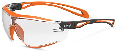 Traega COMO - Gafas de seguridad envolventes con clasificación KN, ligeras, modernas, antiempañamiento, antiarañazos (transparente)