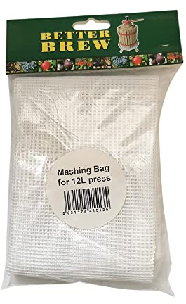 Better Brew BB Mashing Bag for Frame Fruit Press - Straining Bag Pulp Bag for Wine & Cider (for 12L Press)