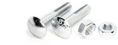 5 Stk Flachrundschraube mit Mutter DIN 603 M12 x 300 - Stahl verzinkt