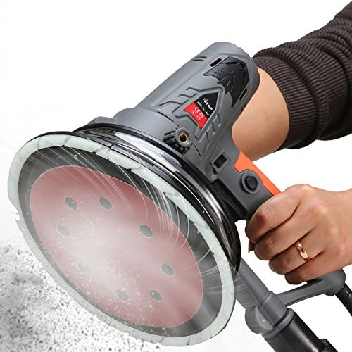 Levigatrice per muri, levigatrice per cartongesso da 1390 W con illuminazione a LED, levigatrice per cartongesso a strisce con velocità regolabile, levigatrice per muri elettrica con sacco sottovuoto