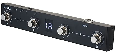 Irfora MIDI-Controller M-VAVE Chocolate BT Wireless MIDI Controller Wiederaufladbar 4 Tasten Tragbarer MIDI-Fußcontroller Pedal APP-Steuerung