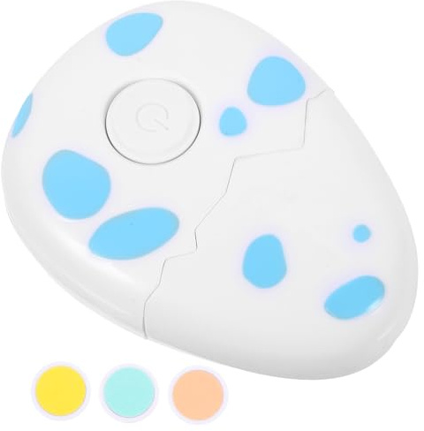 Beavorty Macinatore Elettrico per Unghie Bebè, Design a Uovo a Cartone Animato, Plastico Blu, Testine di Levigatura Sostituibili per Cura Delicata delle Unghie