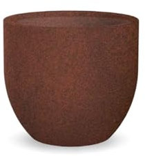 newgarden Jardinière Ronde azalée décorative pour intérieur et extérieur. Très résistante aux Rayons UV. Grand Pot pour Fleurs et Plantes Fabriqué en polyéthylène en Espagne (Bronce, ø40x33 cm)