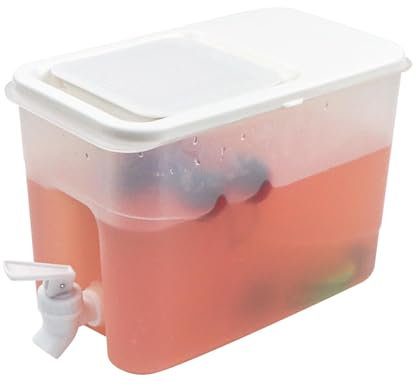 WEXFFU Distributeur de boissons de 4 L avec robinet, distributeur d'eau de réfrigérateur avec robinet étanche, carafe en plastique pour boissons froides, jus, thé glacé, limonade, infusion froide