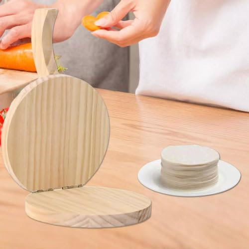 WSRRDRECVHi Pressa per tortilla, 16,4 cm, in legno, strumento per la cottura di torte di mais, utensili da cucina per pasticceria, macchina messicana per taco e tortilla, per la casa