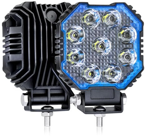 Fxlpower Superhell 60W LED Arbeitsscheinwerfer 12-24 volt Zusatzscheinwerfer, IP67 Offroad LED Scheinwerfer für Bau und Industrie sowie LKW, Offroad und Freizeit und Nutzfahrzeuge