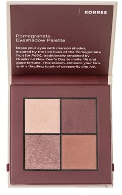 KORRES Eyeshadow Palette Pomegranate, Lidschattenpalette in kastanienbrauen Shades, 4 intensive Farbtöne, silikon- und parabenfrei, 5g