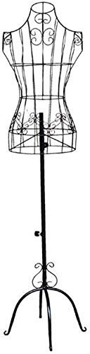 XINYUNFEI Schneiderpuppe Verstellbar Weibliche Schaufensterpuppe Torso Körper Metalldrahtrahmen Kleidformular Einstellbare Höhenständer for Kleidungsanzeige, 3 Farben(Black)
