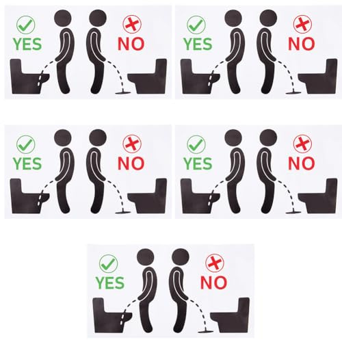 GORGECRAFT 5 Autocollant de Cible de Toilette pour Apprentissage de la Propreté Autocollant Amovible Noir Étanche pour Pare Chocs pour Toilettes Urinoir Salle de Bain Toilettes Décoration Murale