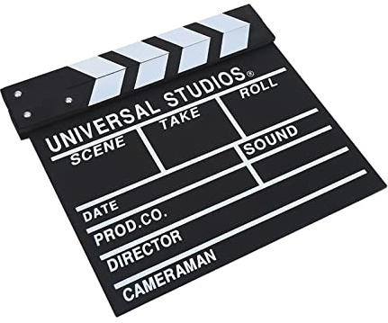 Clap de Réalisateur en Bois Version Anglaise, épingles Réglables sur Bâtons, Accessoire de Découpe de Film pour Accessoires de Tournage/arrière-plan, Fait à la Main