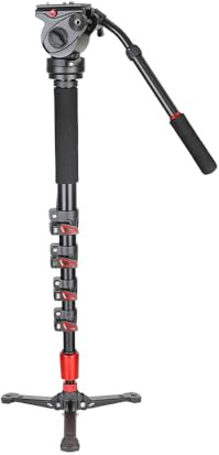 GVM D190 Trépied réglable en aluminium pour réflecteurs, boîtes à lumière, lumières, parapluies, charge maximale 15 kg, rotation à 360° et prise de vue en hauteur