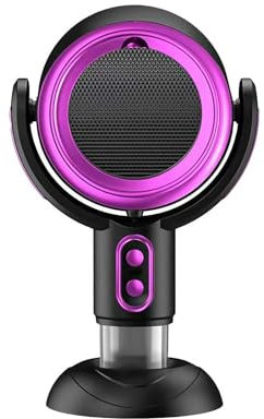 Generic Extractor de humo, ventilador portátil de sobremesa para fumar, recargable por USB, alta eficiencia, morado, 15 x 35 cm