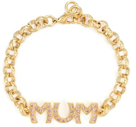 8mm Gold Mum Belcher Bracelet with Stones, 8-Inch, PVD Gold Plated – Bling King London