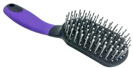 Tail Brush Mane Brush Mane Tail Brush Tail Comb Ponytail Brush for Horses for Combing Horse Hair Horse Care Accessories (Purple Black)