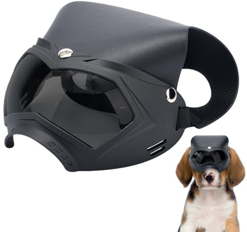 Hundsolglasögon – vattentäta solglasögon, UV-skyddshatt, väderbeständiga andningsbara hundglasögon med justerbar rem för snöäventyr sommarfestivaler utomhus camping