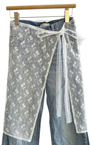 1 Stück Damen Sheer Spitzenrock Hohe Damenrock Transparenter Rock Kurzer Spitzen Strand Wrap Multifunktional Wickelrock Strandtuch,für Damen Mädchen Strandparty Kleidungsoutfit,Weiß D