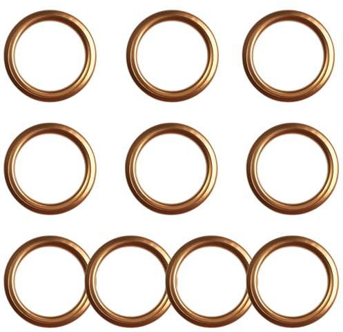 Dichtung Ölablassschraube für Peugeot Renault Citroen Opel Mini, 10 Stück | Kupferdichtringe 16x22mm für 7703062062 11137546275 7703062023 7546275 11026-00QAB 31338 4404724 Dichtring Ölablassschraube
