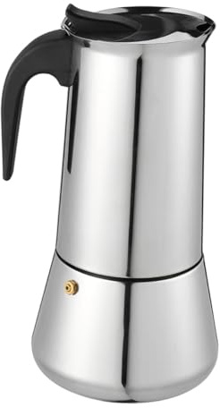 POPETPOP Cafetière Expresso Inox Pot à Café Portable Compatible Multi-feux Maison Bureau