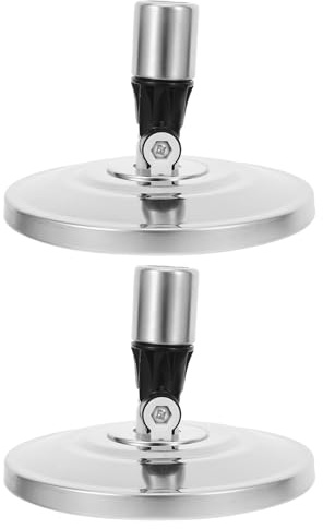 FIXOSHEE 2 Pièces Tête de Rechange pour Balai Serpillière Rotative Acier Inoxydable Base Ronde Robuste Accessoires pour Remplacement Facile Lot pour Nettoyage de Sols Domestiques et