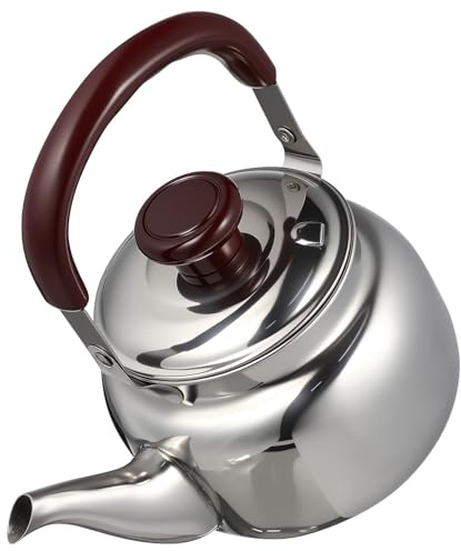 Bouilloire en Acier Inoxydable 500ml 1 Pièce pour Thé | Maison et Extérieur, Bec Verseur Lisse, Débit D’Eau Régulier, Résistance Thermique Élevée, pour Thé