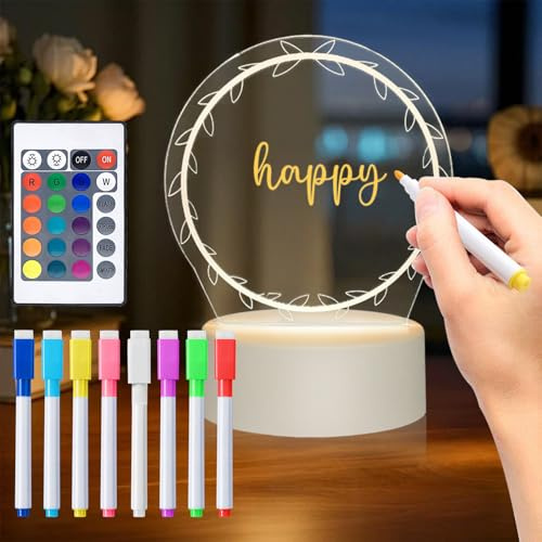 GothicBride Geburtstagsgeschenke für Mädchen Frauen, Nachttischlampe | Mit Led Letterboard Personalisiertes Geschenke für Mama,Freundin,Frau Weihnachtsgeschenke Nachrichtentafel dünne Blätter