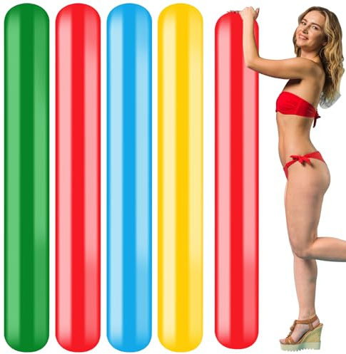 4 Stück Super Langer Schwimmnudel Poolnudel, 150cm Schwimmnudel Float Spielzeug, Aufblasbarer Nudelschwimmer, Schwimmstange Pool Für Kinder und Erwachsene Schwimmbad oder Aquasport