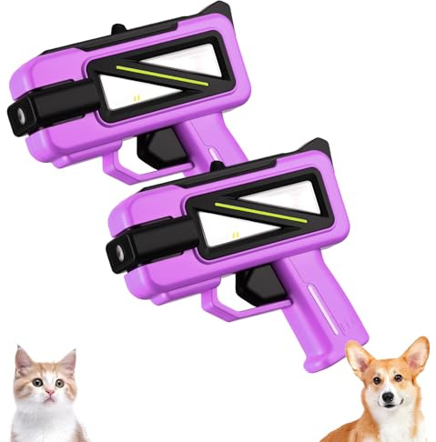 Geelin 2 Pcs Squirt Spray for Cats Dogs Cute Purple Training Squirt for Cats Deterrent Water Spray Pistols for Dogs Pets Training