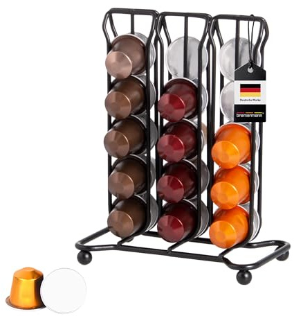 bremermann Kapselhalter für NESPRESSO Kapselständer, Kapselspender für 30 Kapseln (Schwarz)