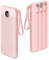 VRURC 10000mAh Power Bank With Built in Cables,USB C Battery Pack Portable Charger with 5 Outputs 2 Inputs Powerbank LED Display compatible with iPhone 14 13 12 Samsung S21 S20 Xiaomi iPad