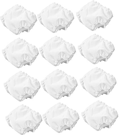 Veemoon 12st Puppenhöschen Puppenkleidung 36 cm DIY Puppe Hiphop-Panda-Bambus-babyhandtuch Frühchen Unterwäsche Für Puppen Neugeboren Kind Weiß Stoff Stella