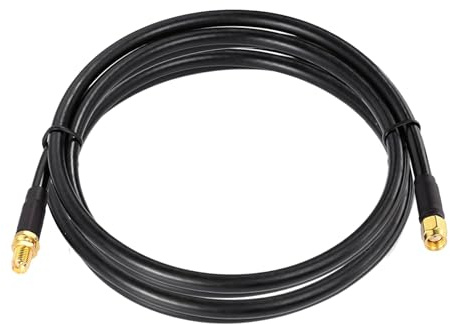BINGFU WLAN Antennen Verlängerungskabel RP-SMA-Stecker auf RP-SMA-Buchse ALSR240 Verlustarmes Kabel für kabellose Mini-PCI-Express-PCIE-Netzwerkkarte WIFI-Adapter Router Gateway, 3 Meter