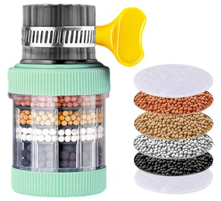 HUNYA Filtro de Agua del Grifo | Purificador antisalpicaduras con Filtro de Agua para Fregadero de Cocina de Carbono | Suministros de Salud Corporal para baño, Aseo, Cocina, salón de té, lavadero