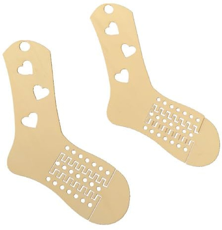 BITHAI 2 Stück Hölzerne Sockenblocker, Verstellbare Sockenstrickblocker, Stricksocke-Blocker Sockenbretter DIY Gewebte Socken Holzmodell, Zum Stricken Von Socken Geschenk (1)