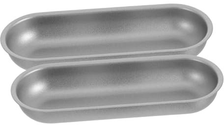 POPETPOP Set 2 Pezzi Teglia Per Panini Da Hot Dog e Teglia Per Baguette in Acciaio Al Carbonio Antiaderente Resistente Alte Temperature Uso Forno Casa Cucina