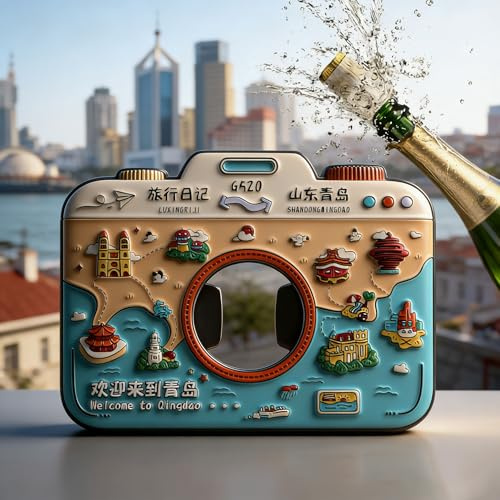 Onlvmyur Apribottiglie Magnetico in Metallo Apribottiglie Magnetico da Frigo Apribottiglie Diario Urbano Magnete da Frigo Apribottiglie Regalo per Gli Amanti della Birra