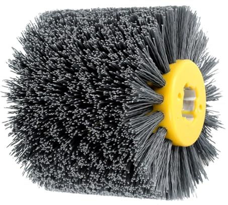 Gosera Cepillo Eléctrico para Pulir Tambor de Alambre Abrasivo de Nailon para Trabajar la Madera y el Metal, Cepillo para Pulir Madera, Grano 120