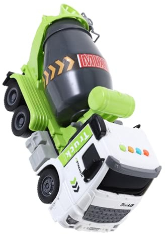 Toyvian Camion Bétonnière à avec Lumière et Musique de Chantier Vert Modèle et Sûr pour Garçon Fille Anniversaire et Noël Couleur Aléatoire