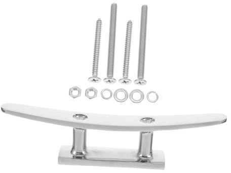 PENIKOKO Cornamusa de Acero Inoxidable para Amarre Base Sólida con Tornillos para Kayak y Pesca Resistente la Corrosión y Fácil Instalación Muelles y Cubiertas