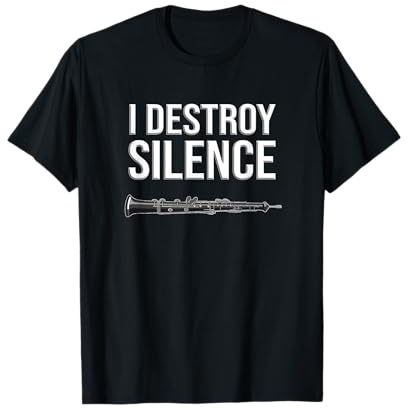 Oboe - Distruggo Il Silenzio, Divertente Regalo Oboist, Divertente Oboe Maglietta
