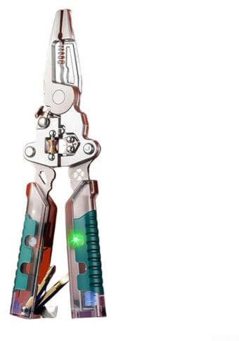 Alicates eléctricos multiherramienta 20 funciones con pelacables y crimpado para instalaciones eléctricas, automoción y aplicaciones de bricolaje