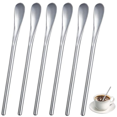 HAPPOW 6 Stück Espresso Löffel, 13cm kleine Löffel, Espressolöffel aus Edelstahl 304, Rührlöffel für Kaffee, Tee, Cocktails, Eis und Honig