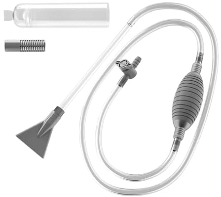 Aquarium Gravel Vacuum | Manual Water Changer Siphon | Fish Tank Cleaning Kit | for Betta, Turtle, Saltwater, Substrate, Sand, Rock, Plants, Cave, Algae, Fishing Water Gravels