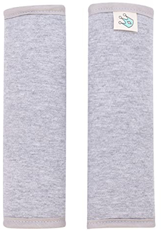JYOKO KIDS Gurtpolster Universal für Babyschale, Buggy, Autositz (17 x 18, Grey Stone)
