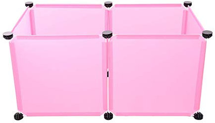 Tubayia Freilaufgehege Freilaufgehege Welpenauslauf für Katzen, Hunde, Hamster, Kleintiere (Typ 2 Rosa)